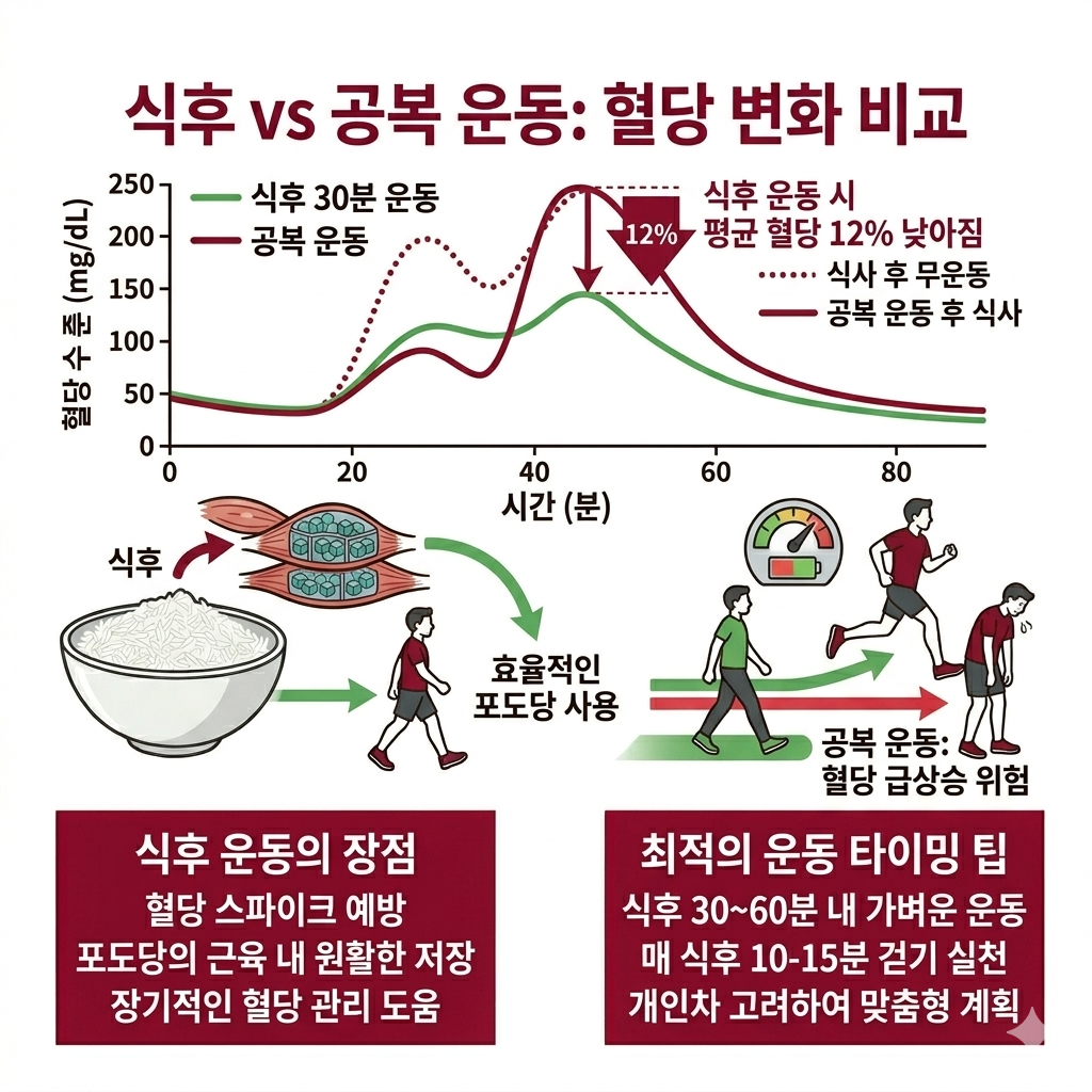 식후 운동 혈당 조절 효과 당뇨병 예방