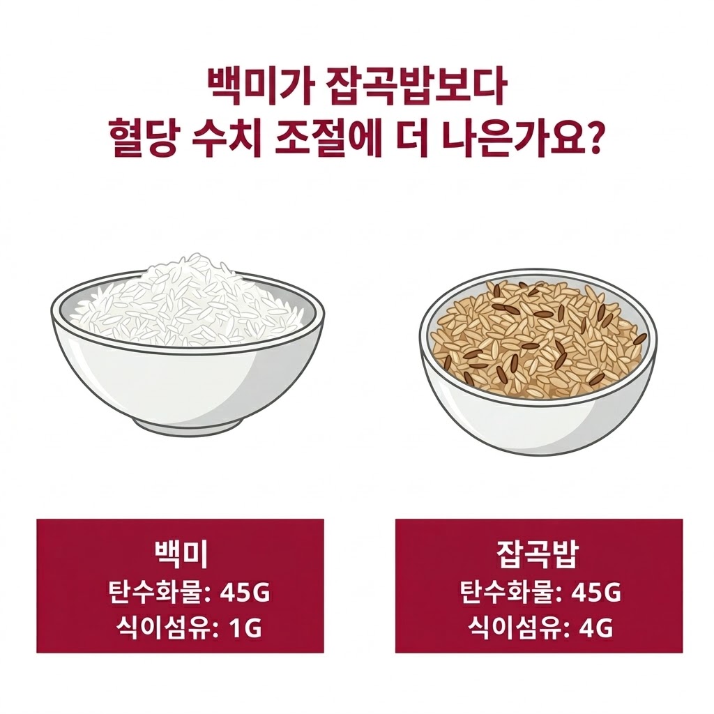 백미와 잡곡밥 혈당 비교
